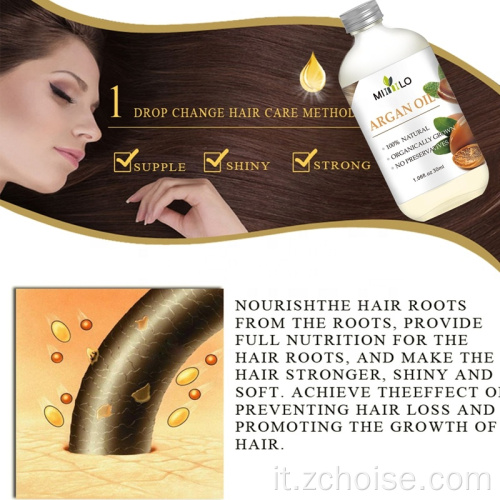 olio di argan naturale marocchino professionale per capelli